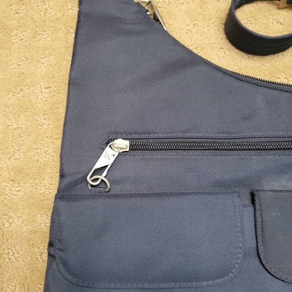 Travelon Anti-Theft Classic Crossbody Security Travel Bag Purse Midnight - Blue - Picture 7 of 14